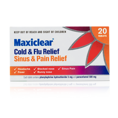 Maxiclear® Cold & Flu/Sinus & Pain Relief Tablets