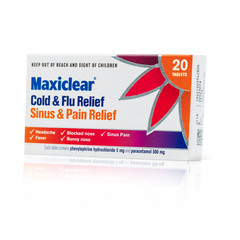 Maxiclear® Cold & Flu/Sinus & Pain Relief Tablets