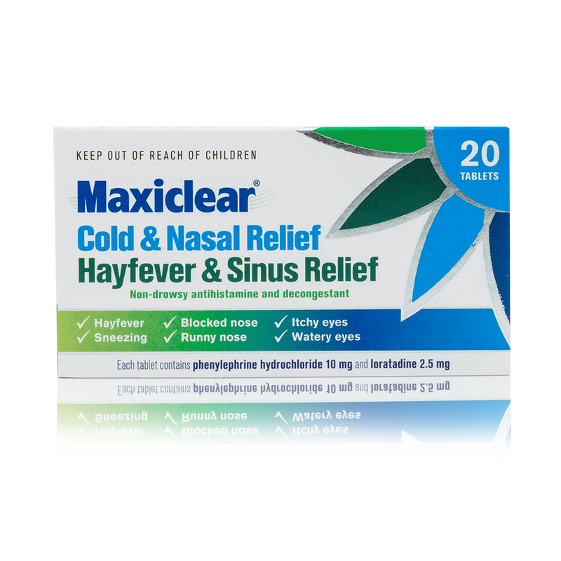 Maxiclear® Cold & Nasal Relief/Hayfever & Sinus Relief