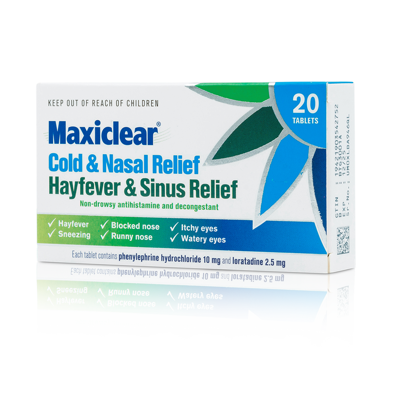 Maxiclear® Cold & Nasal Relief/Hayfever & Sinus Relief