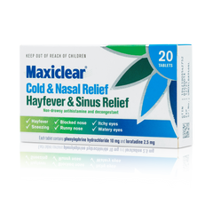 Maxiclear® Cold & Nasal Relief/Hayfever & Sinus Relief