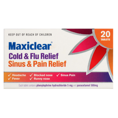Maxiclear Cold & Flu Sinus & Pain Relief Tablets