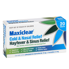Maxiclear Hayfever & Sinus 20pk