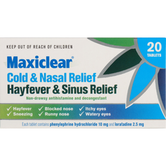 Maxiclear Hayfever & Sinus 20pk